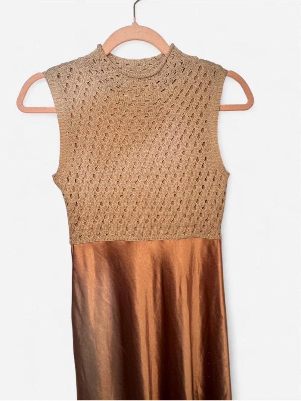 Anthropologie x Mare Mare Crochet Top Sleeveless Lined Maxi Dress NWT XXS